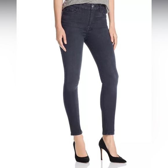 NWT 7 For All Mankind High-Waisted Ankle Skinny Jeans in B(air) Gray 31 women’s - Picture 1 of 6